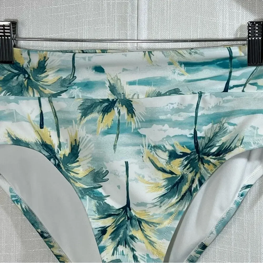 Old Navy NWT Tropical Print High Waist‎ Swim Bikini Bottoms Size Small